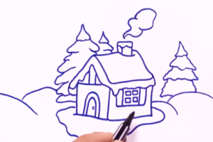 How to draw winter