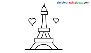 how to draw the Eiffel Tower step by step for beginners