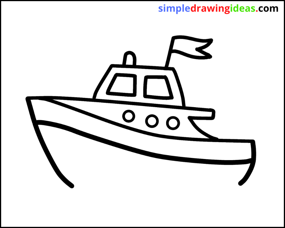 how to draw a boat