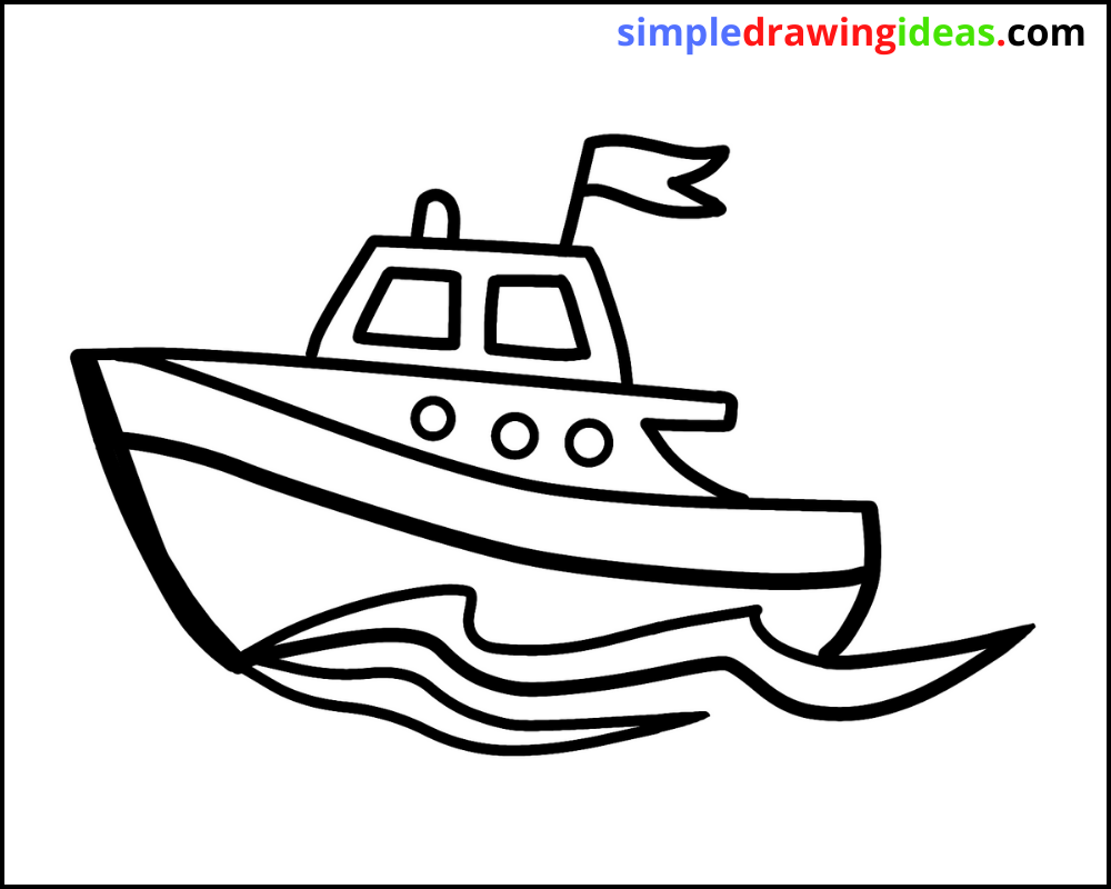 how to draw a boat