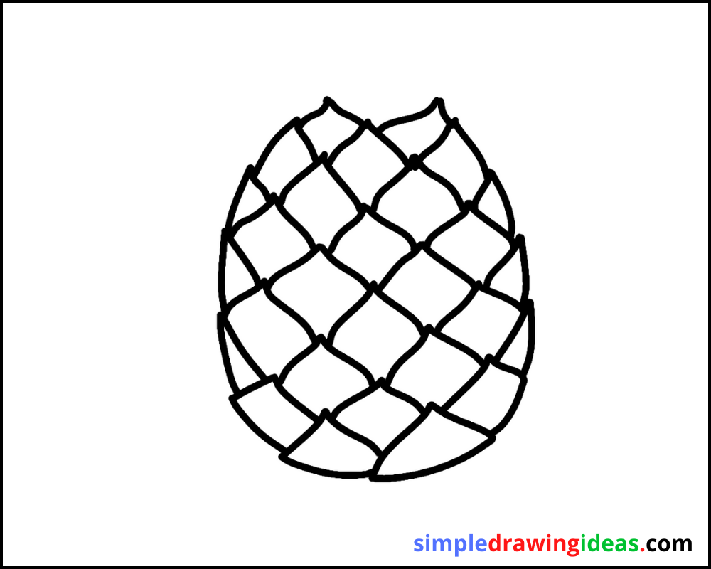 How to draw a pineapple