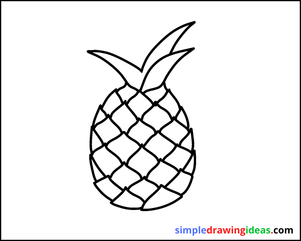 How to draw a pineapple