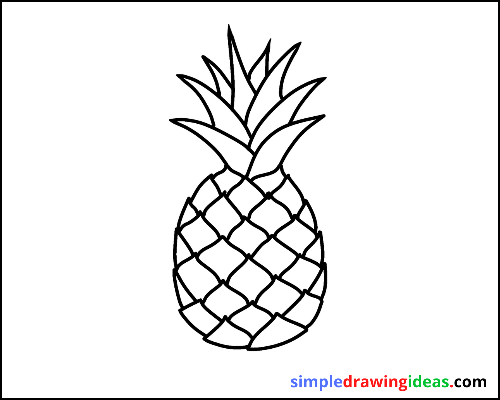 How to draw a pineapple