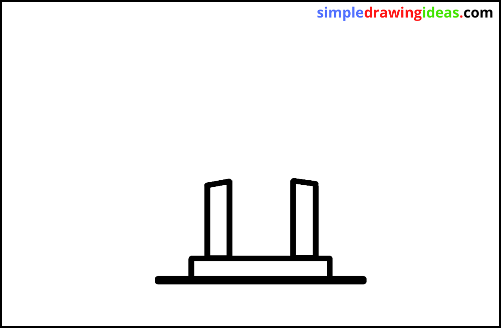 how to draw burj khalifa tower