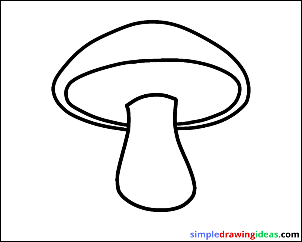 How to draw a mushroom – Easy things to draw - Simple Drawing Ideas