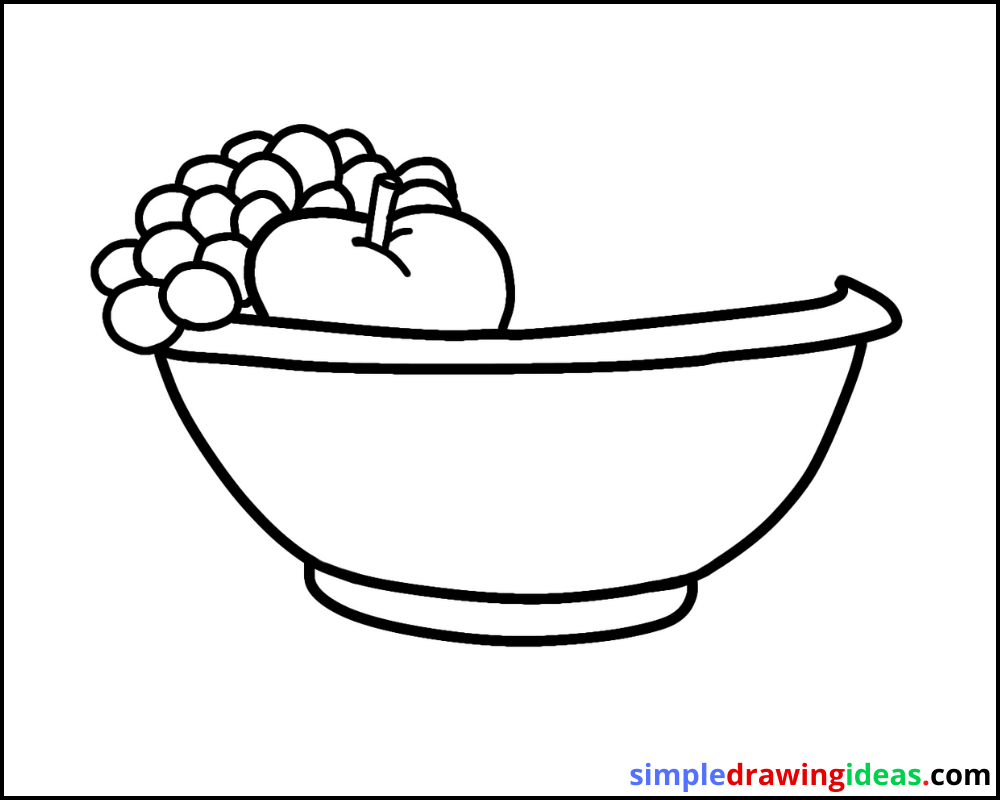 How to draw a vegetables basket