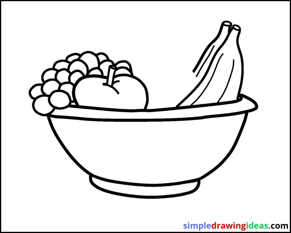 How to draw a vegetables basket