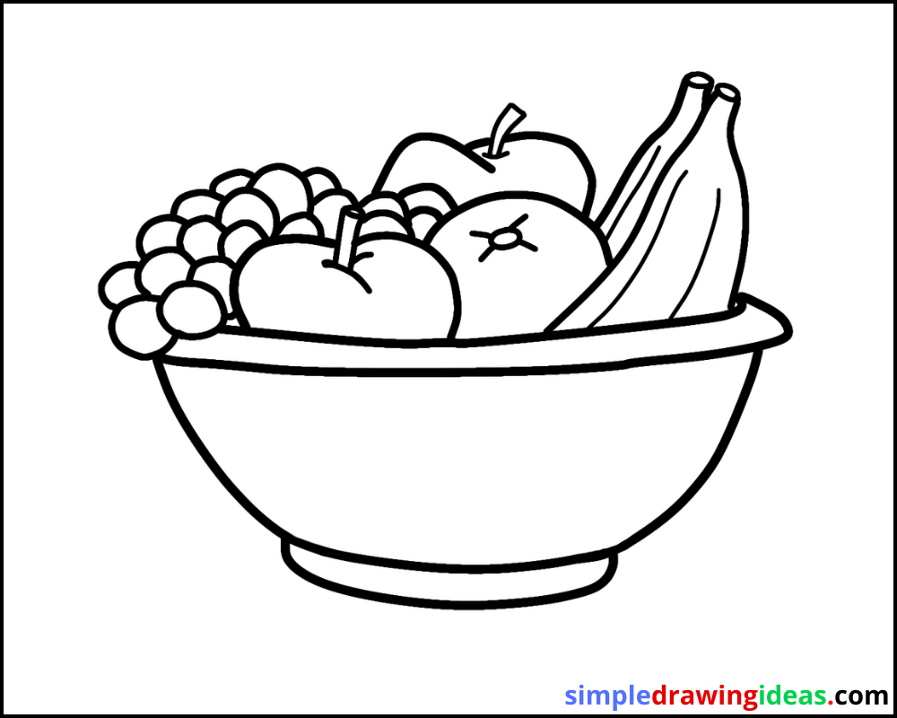 How to draw a vegetables basket