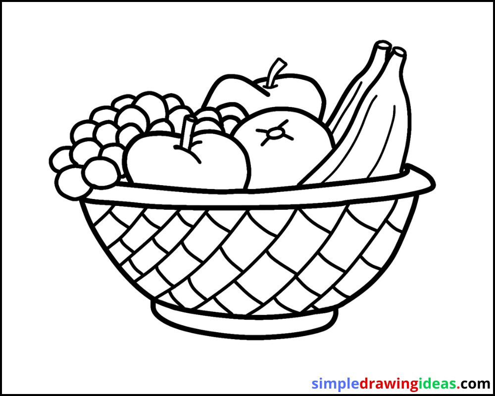 How to draw a vegetables basket for beginners - Simple Drawing Ideas