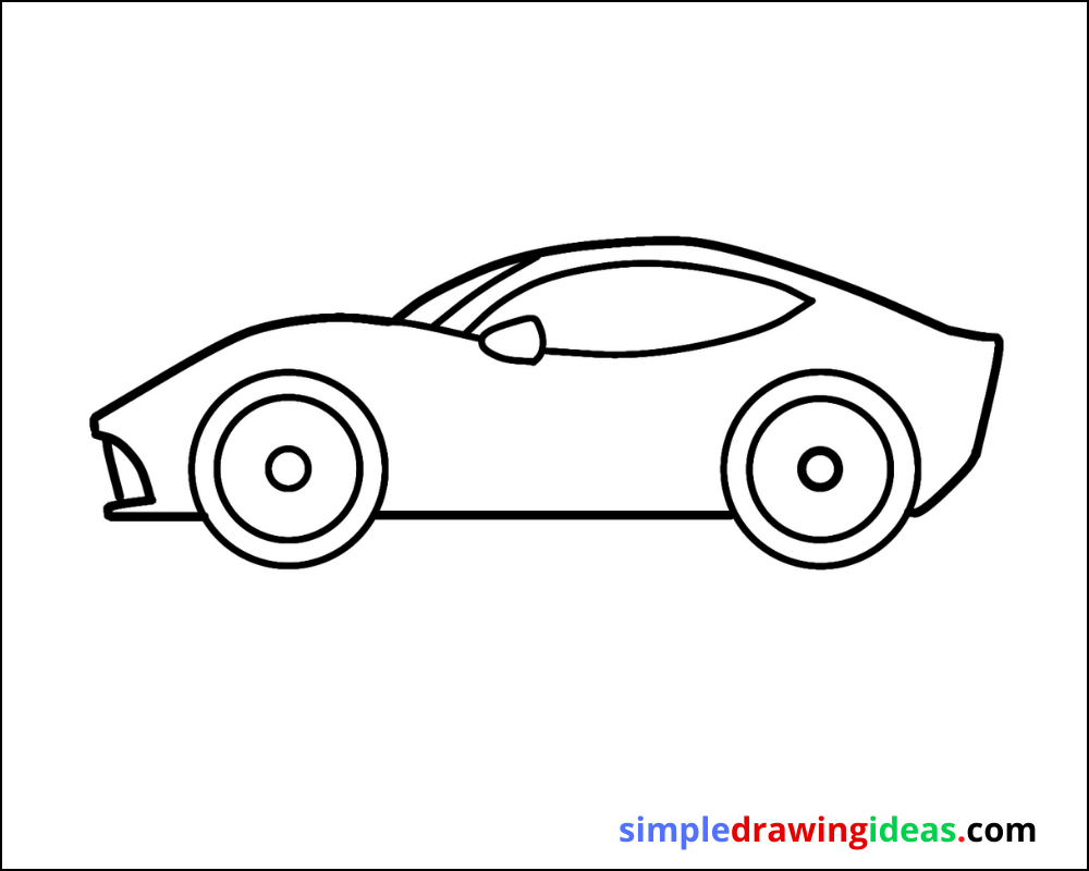 How to draw a car step by step - Simple Drawing Ideas