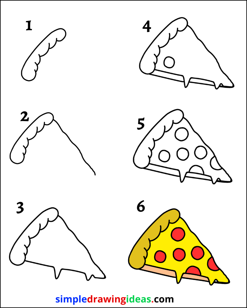 How To Draw A Pizza Step By Step Guide Simple Drawing Ideas