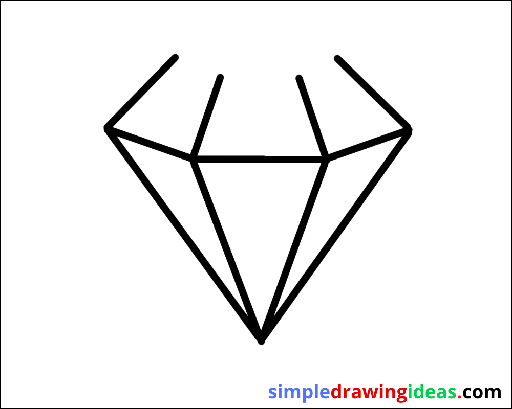 How to draw a diamond step by step. - Simple Drawing Ideas