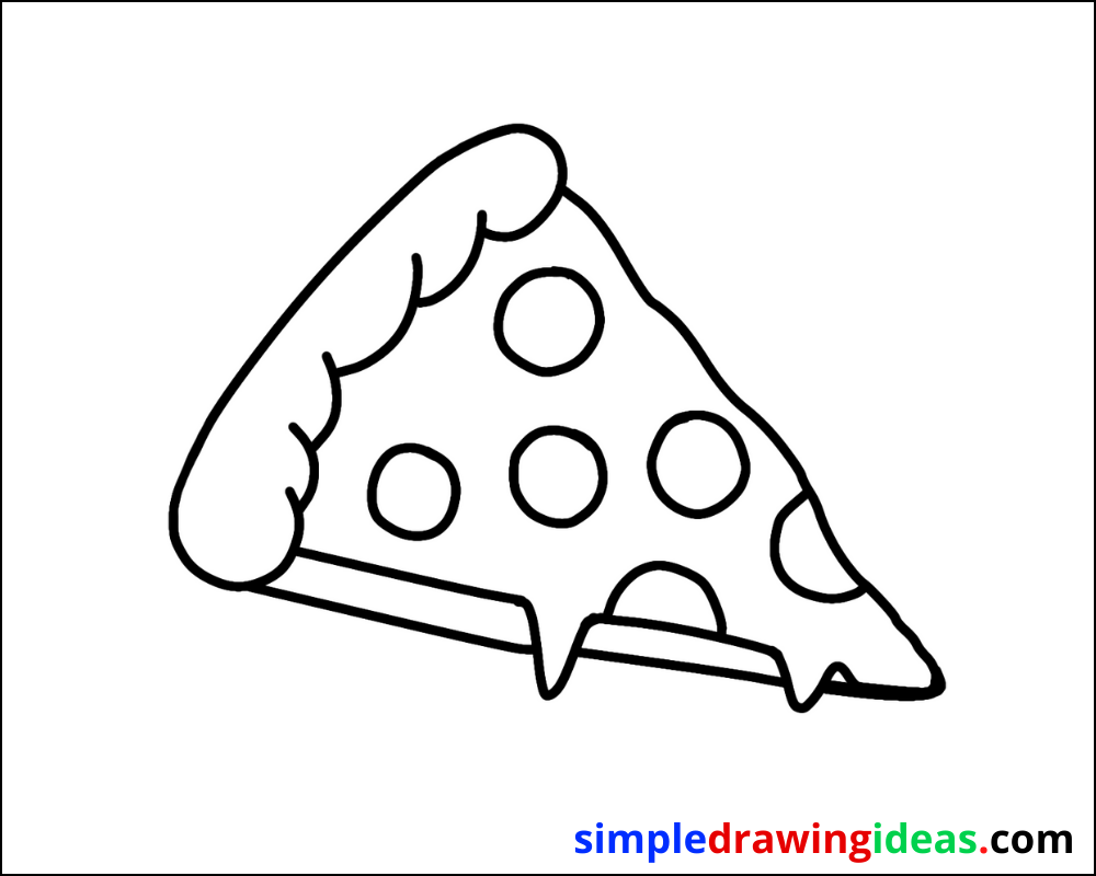 How to draw a pizza – Step by step guide - Simple Drawing Ideas