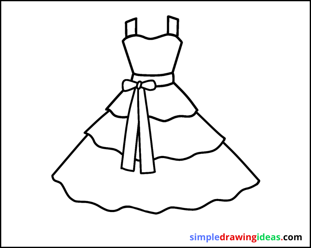 how to draw a dress