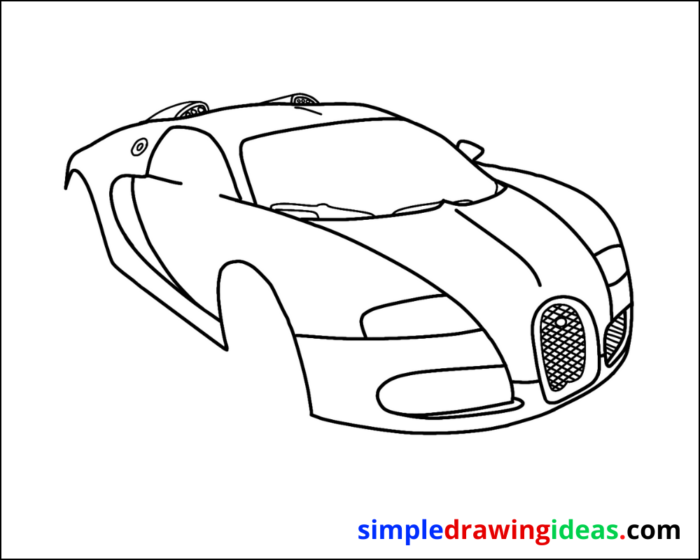 bugatti chiron drawing