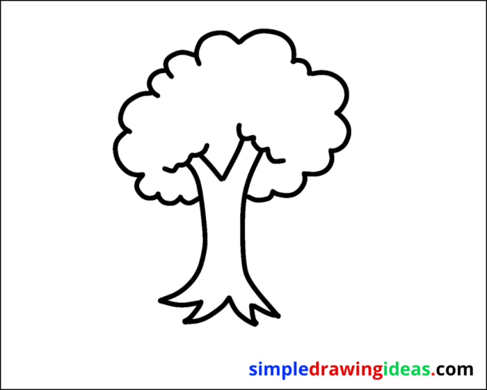 Free: Easy Pictures To Draw 25, - Oak Tree Drawing Easy - nohat.cc