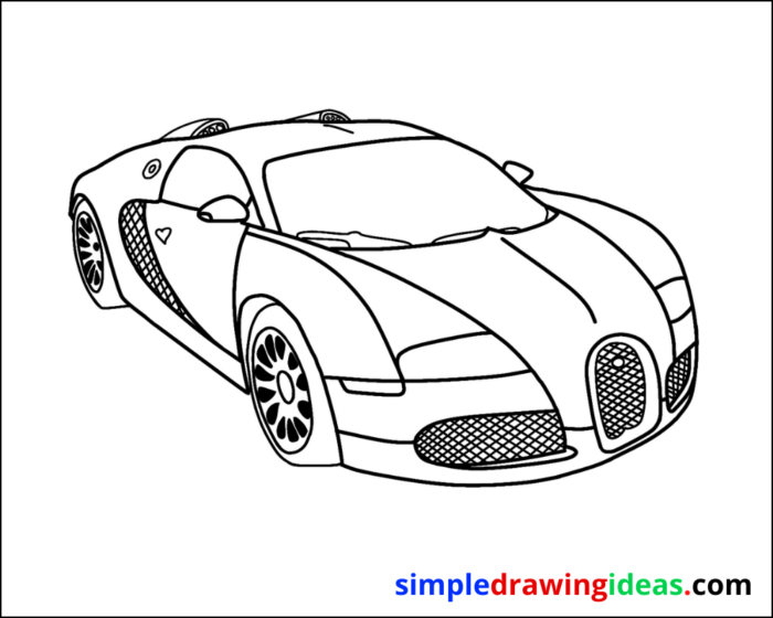 bugatti chiron drawing