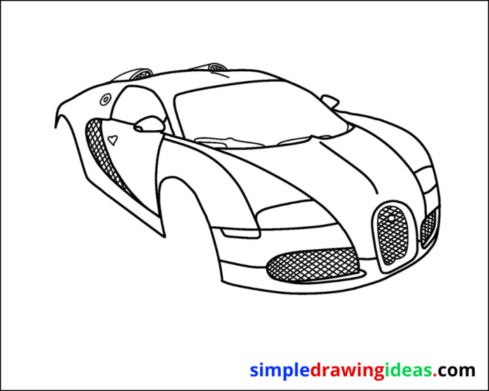 bugatti chiron drawing